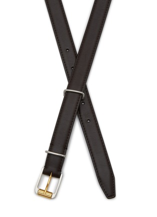 Detail View - Click To Enlarge - THE ROW - Metallic Loop Thin Leather Belt