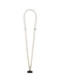 Main View - Click To Enlarge - VENNA - Copper Toned Metal Faux Pearl Phone Strap