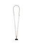 Main View - Click To Enlarge - VENNA - Silver Toned Metal Faux Pearl Phone Strap