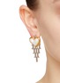 Figure View - Click To Enlarge - VENNA - Heart With Silver Toned Metal Fringe Drop Earrings