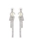 Main View - Click To Enlarge - VENNA - Pearl With Crystal Fringe Drop Earrings