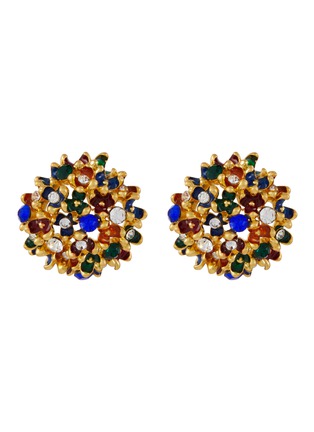 Detail View - Click To Enlarge - VENNA - Crystal Blossom Stud Earrings