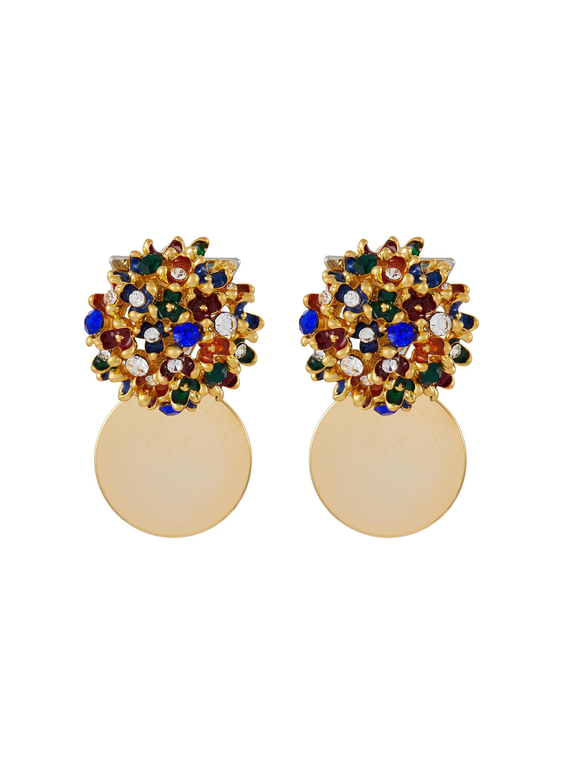 Crystal Blossom Stud Earrings