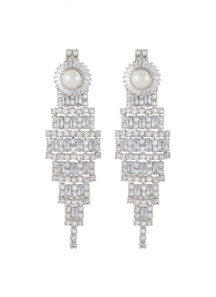 Main View - Click To Enlarge - VENNA - Chandelier Crystal Pearl Drop Earrings