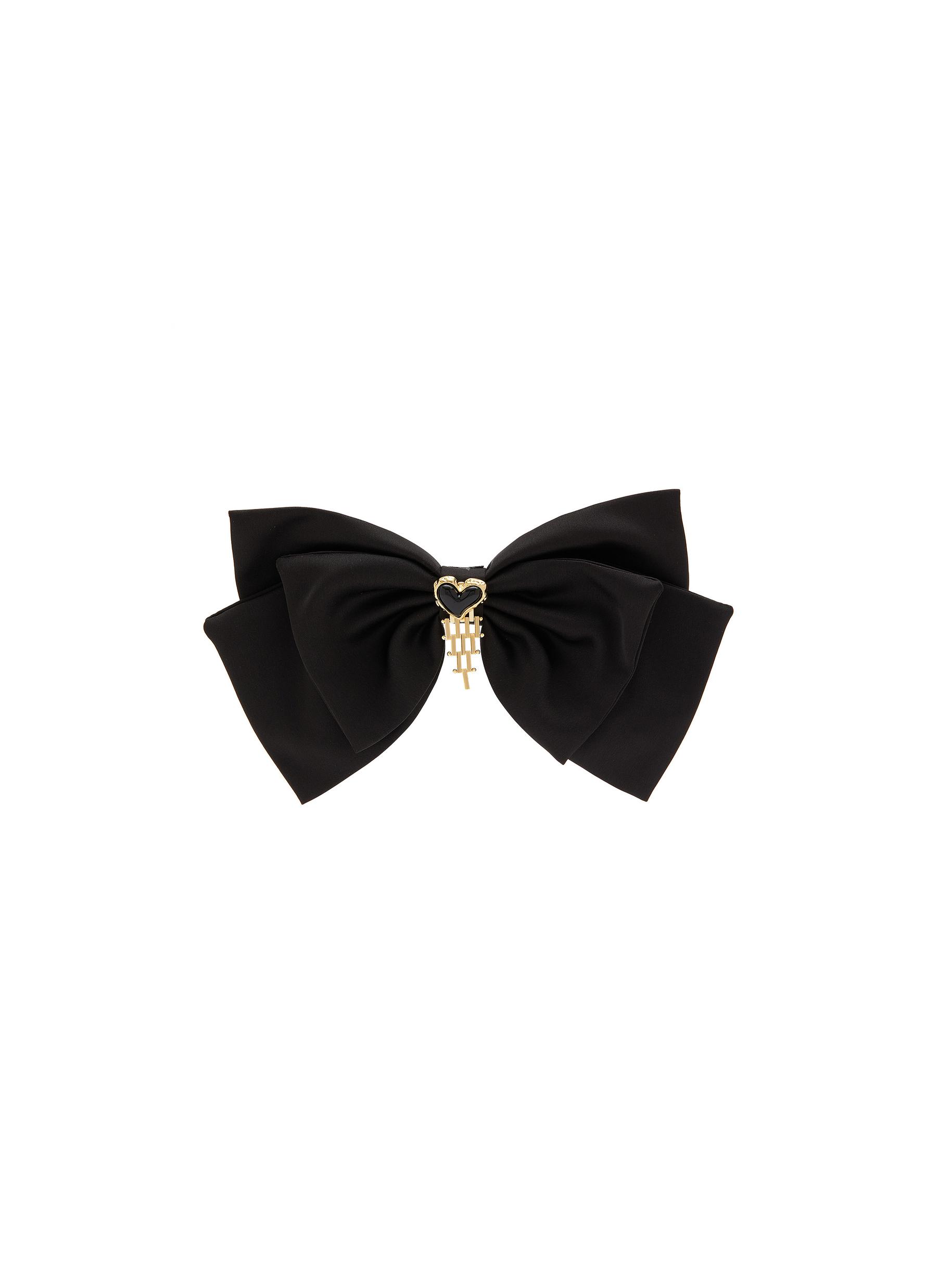 Crystal Pavé Heart Stud Hair Bow