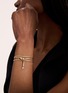  - JOHN HARDY - Naga 14K Gold Diamond Triple Wrap Chain Bracelet — Size UM
