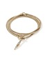Main View - Click To Enlarge - JOHN HARDY - Naga 14K Gold Diamond Triple Wrap Chain Bracelet — Size UM