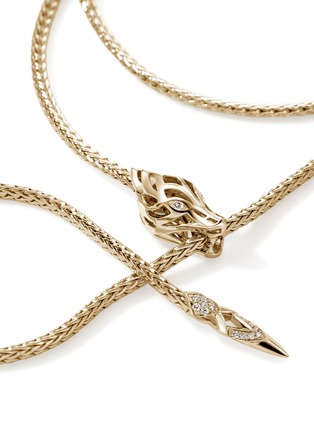  - JOHN HARDY - Naga 14K Gold Diamond Chain Necklace — Size 23