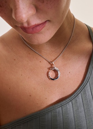  - JOHN HARDY - Naga Sterling Silver Sapphire Pendant Chain Necklace — Size 16-18
