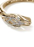  - JOHN HARDY - Naga 14K Gold Diamond Kick Cuff — Size S