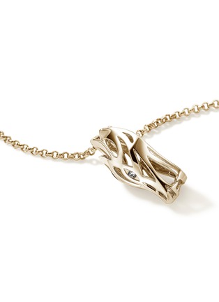 Detail View - Click To Enlarge - JOHN HARDY - Naga 14K Gold Diamond Pendant Chain Necklace — Size 18-20