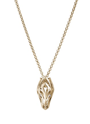 Main View - Click To Enlarge - JOHN HARDY - Naga 14K Gold Diamond Pendant Chain Necklace — Size 18-20