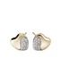 Main View - Click To Enlarge - JOHN HARDY - Pebble 14K Gold Diamond Heart Stud Earrings