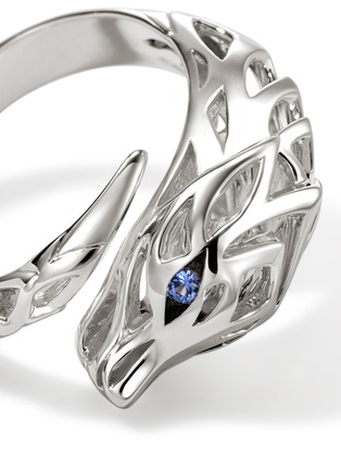  - JOHN HARDY - Naga Sterling Silver Sapphire Bypass Ring — Size 6
