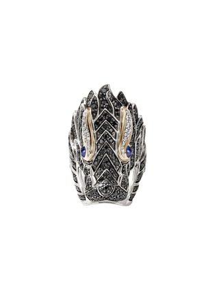 Main View - Click To Enlarge - JOHN HARDY - Naga 18K Gold Sterling Silver Diamond Sapphire Spinel Ring — Size 7