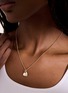  - JOHN HARDY - Pebble 14K Gold Diamond Heart Pendant Necklace — Size 16-18