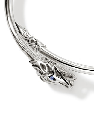 Detail View - Click To Enlarge - JOHN HARDY - Naga Sterling Silver Blue Sapphire Slim Cuff — Size S
