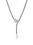 Detail View - Click To Enlarge - JOHN HARDY - Naga Sterling Silver Diamond Sapphire Chain Necklace — Size 19