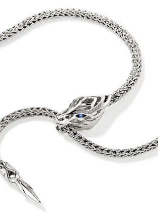 - JOHN HARDY - Naga Sterling Silver Diamond Sapphire Chain Necklace — Size 19