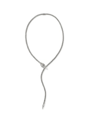 Main View - Click To Enlarge - JOHN HARDY - Naga Sterling Silver Diamond Sapphire Chain Necklace — Size 19