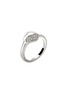 Detail View - Click To Enlarge - JOHN HARDY - Pebble Sterling Silver Diamond Heart Ring — Size 6