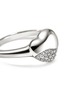  - JOHN HARDY - Pebble Sterling Silver Diamond Heart Ring — Size 6
