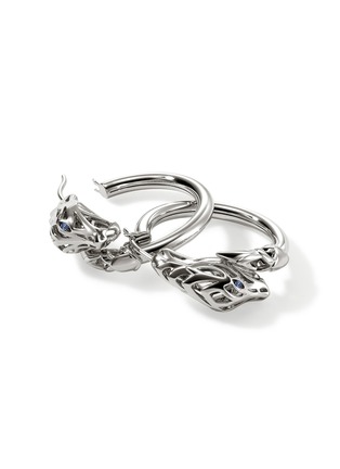 Detail View - Click To Enlarge - JOHN HARDY - Naga Sterling Silver Sapphire Hoop Earrings