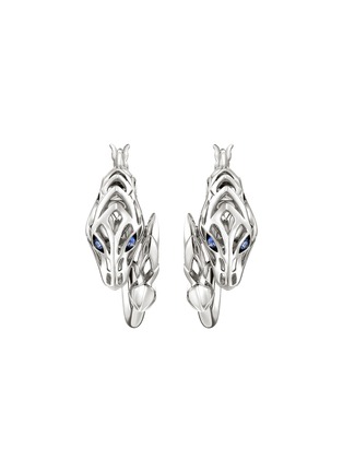Main View - Click To Enlarge - JOHN HARDY - Naga Sterling Silver Sapphire Hoop Earrings