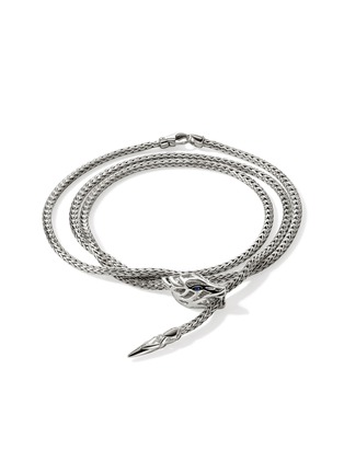Main View - Click To Enlarge - JOHN HARDY - Naga Sterling Silver Diamond Triple Wrap Chain Bracelet — Size UM