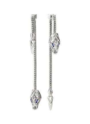 Main View - Click To Enlarge - JOHN HARDY - Naga Sterling Silver Sapphire Linear Earrings
