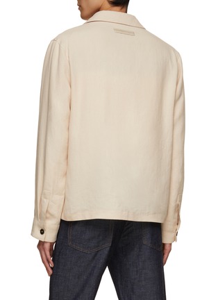 Back View - Click To Enlarge - ZEGNA - Linen Chore Jacket