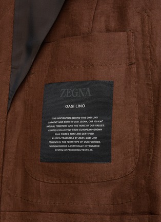  - ZEGNA - Double Breasted Linen Blazer