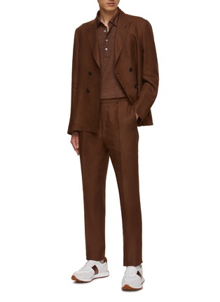 Figure View - Click To Enlarge - ZEGNA - Carrot Fit Linen Pants
