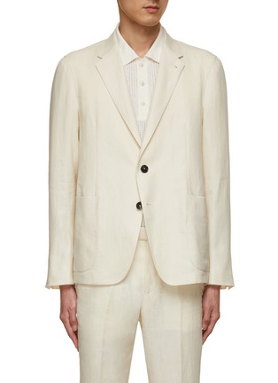 Main View - Click To Enlarge - ZEGNA - Single Breasted Linen Blazer