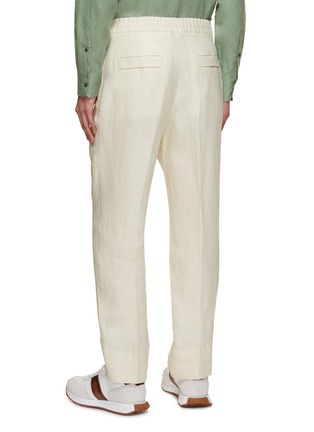 Back View - Click To Enlarge - ZEGNA - Elasticated Linen Pants