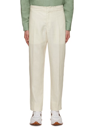 Main View - Click To Enlarge - ZEGNA - Elasticated Linen Pants