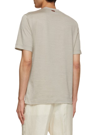 Back View - Click To Enlarge - ZEGNA - Cotton Silk T-Shirt