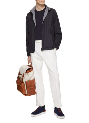 Figure View - Click To Enlarge - ZEGNA - Reversible Zip Up Blouson Jacket