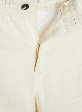  - ZEGNA - Elastic Waist Linen Shorts