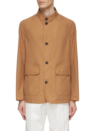 Main View - Click To Enlarge - ZEGNA - Cotton Blend Jacket
