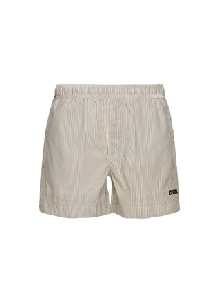 Main View - Click To Enlarge - ZEGNA - Striped Elasticated Drawstring Waist Swim Shorts