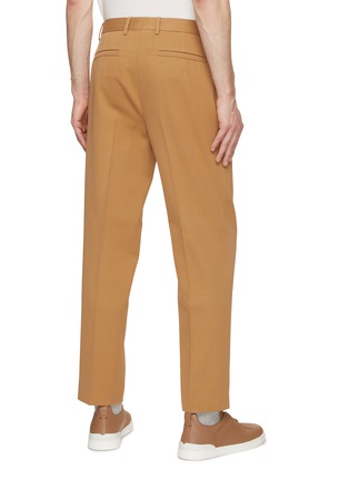 Back View - Click To Enlarge - ZEGNA - Pleated Cotton Wool Pants