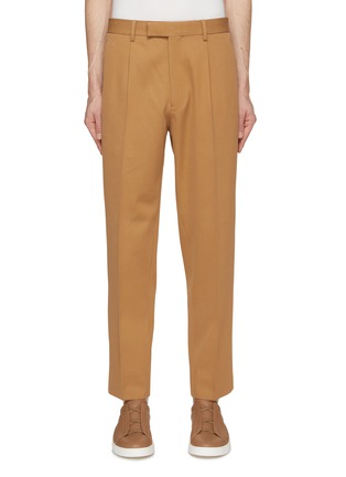 Main View - Click To Enlarge - ZEGNA - Pleated Cotton Wool Pants