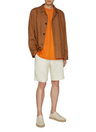 Figure View - Click To Enlarge - ZEGNA - Crewneck Linen T-shirt