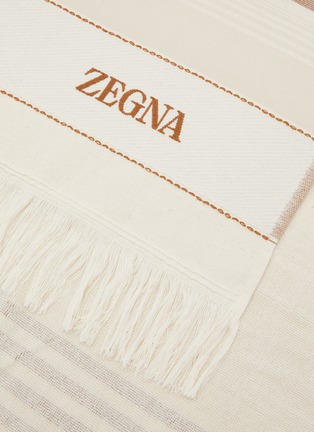 Detail View - Click To Enlarge - ZEGNA - Stripes Cotton Beach Towel