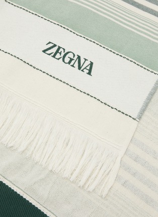 Detail View - Click To Enlarge - ZEGNA - Stripes Cotton Beach Towel