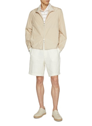 Figure View - Click To Enlarge - ZEGNA - Water Repellent Silk Blouson Jacket