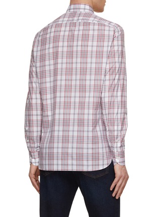 Back View - Click To Enlarge - ISAIA - Milano Collar Glen Plaid Shirt