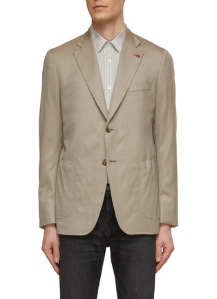 Main View - Click To Enlarge - ISAIA - Cortina Single Breasted Herringbone Blazer