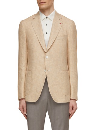 Main View - Click To Enlarge - ISAIA - Cortina Single Breasted Houndstooth Blazer